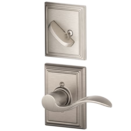 A large image of the Schlage F94-ACC-ADD-LH Satin Nickel