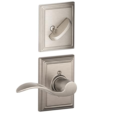 A large image of the Schlage F59-ACC-ADD-RH Satin Nickel