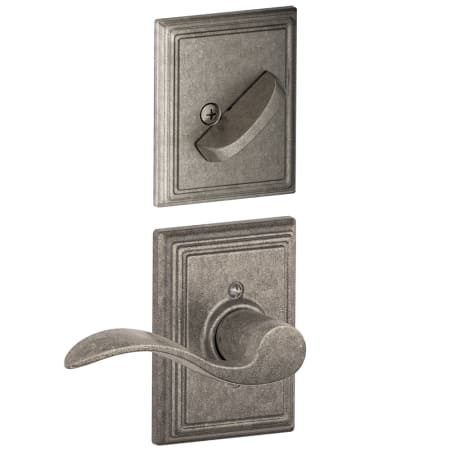 A large image of the Schlage F59-ACC-ADD-RH Distressed Nickel