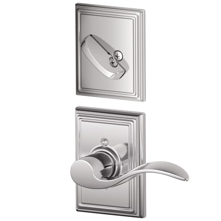 A large image of the Schlage F94-ACC-ADD-LH Bright Chrome