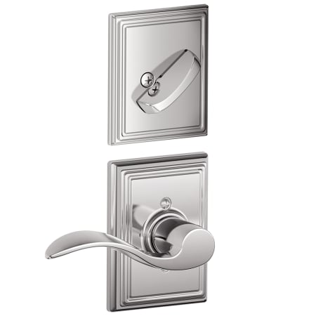 A large image of the Schlage F59-ACC-ADD-RH Bright Chrome