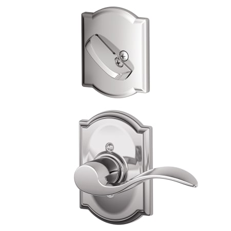 A large image of the Schlage F94-ACC-CAM-LH Bright Chrome