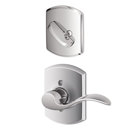 A large image of the Schlage F59-ACC-GRW-LH Bright Chrome