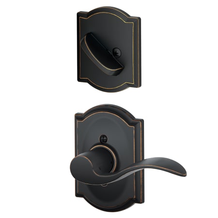 A large image of the Schlage F94-ACC-CAM-LH Aged Bronze