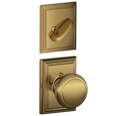 A large image of the Schlage F94-AND-ADD Antique Brass