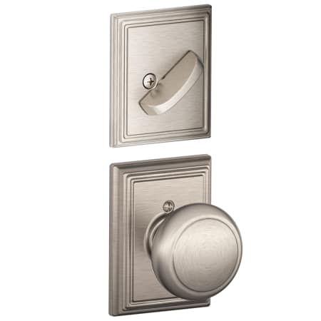 A large image of the Schlage F94-AND-ADD Satin Nickel