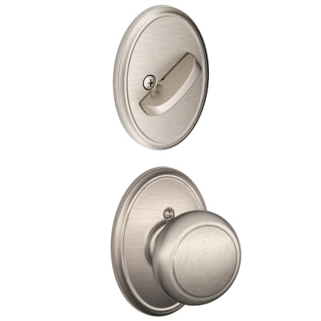 A large image of the Schlage F59-AND-WKF Satin Nickel