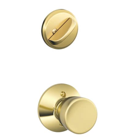 A large image of the Schlage F59-BEL Polished Brass