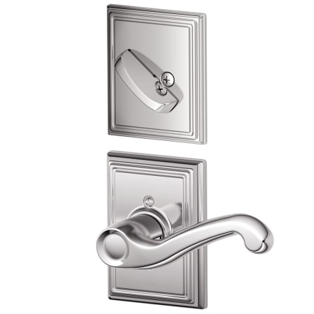 A large image of the Schlage F94-FLA-ADD-LH Bright Chrome