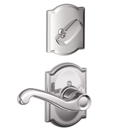 A large image of the Schlage F94-FLA-CAM-RH Bright Chrome