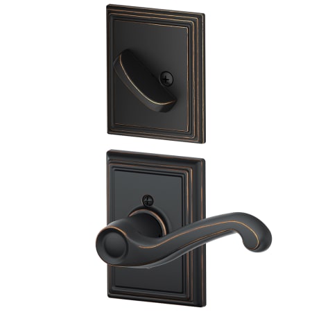 A large image of the Schlage F94-FLA-ADD-LH Aged Bronze