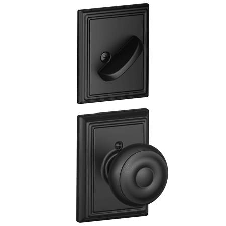 A large image of the Schlage F94-GEO-ADD Matte Black