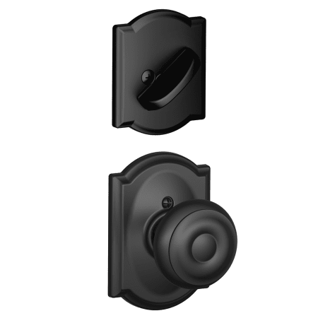 A large image of the Schlage F94-GEO-CAM Matte Black