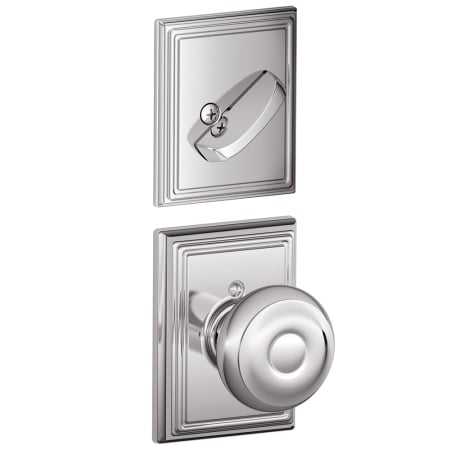 A large image of the Schlage F59-GEO-ADD Bright Chrome