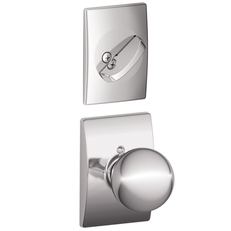 A large image of the Schlage F59-ORB-CEN Bright Chrome