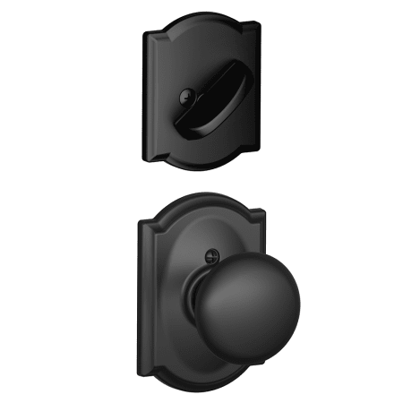 A large image of the Schlage F59-PLY-CAM Matte Black