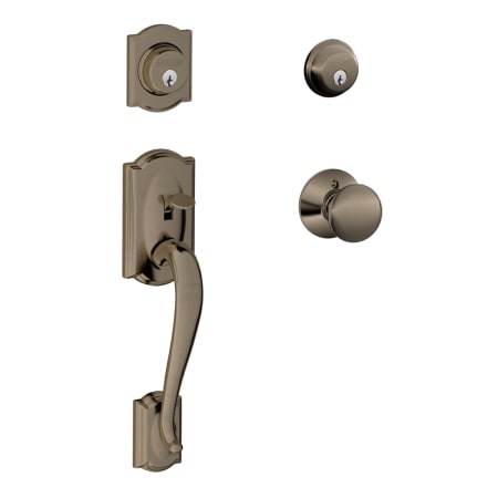 A large image of the Schlage F62-CAM-PLY Antique Pewter