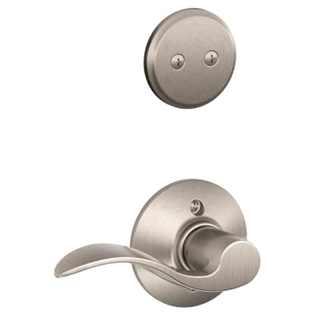 A large image of the Schlage F94-ACC-RH Satin Nickel