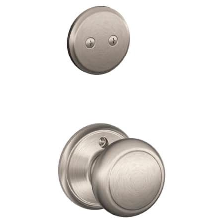 A large image of the Schlage F94-AND Satin Nickel