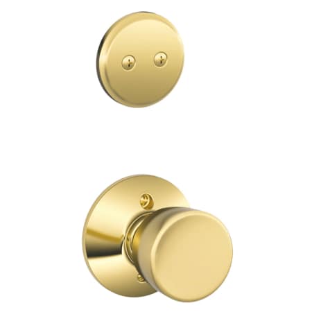 A large image of the Schlage F94-BEL Polished Brass