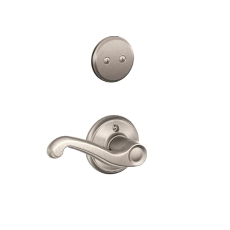 A large image of the Schlage F94-FLA-RH Satin Nickel