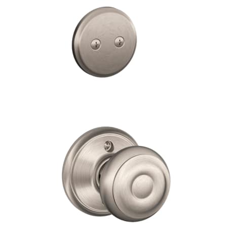 A large image of the Schlage F94-GEO Satin Nickel