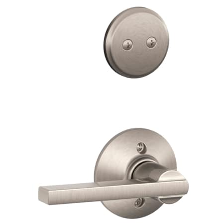 A large image of the Schlage F94-LAT Satin Nickel