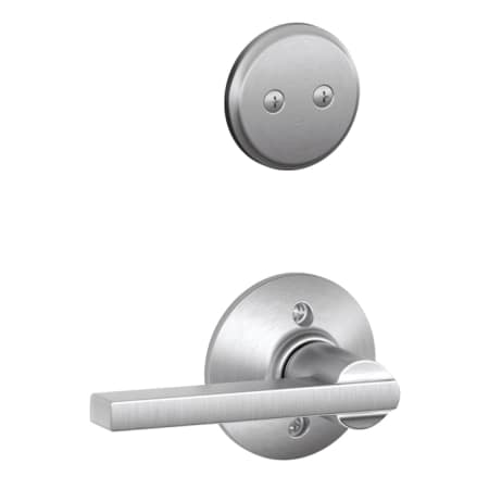 A large image of the Schlage F94-LAT Satin Chrome