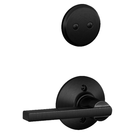 A large image of the Schlage F94-LAT Matte Black