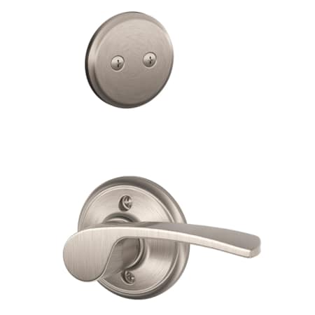 A large image of the Schlage F94-MER-LH Satin Nickel