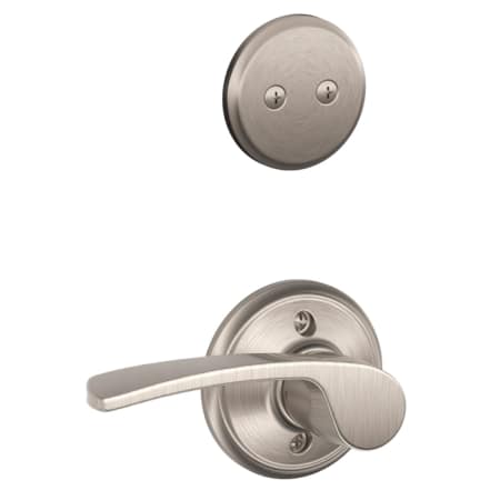 A large image of the Schlage F94-MER-RH Satin Nickel