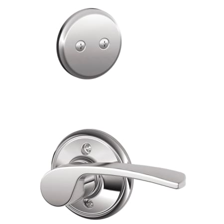 A large image of the Schlage F94-MER-LH Polished Chrome