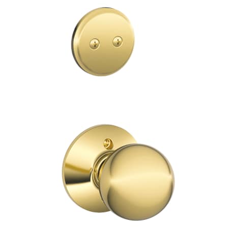 A large image of the Schlage F94-ORB Polished Brass