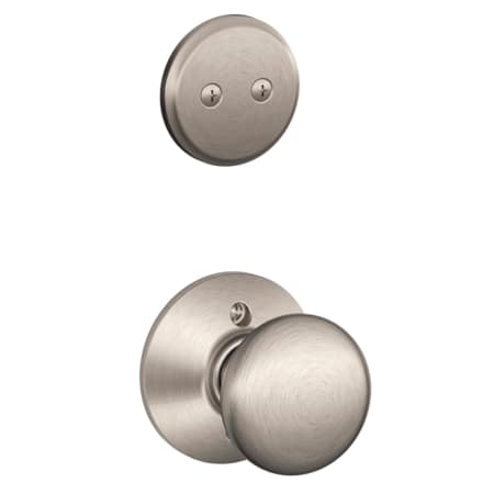 A large image of the Schlage F94-PLY Satin Nickel