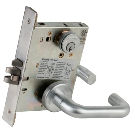 A large image of the Schlage L9070 Satin Chrome
