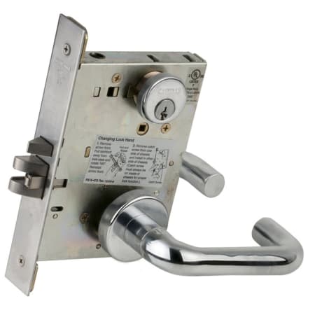A large image of the Schlage L9080 Polished Stainless Steel