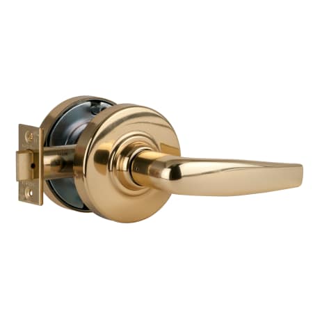 A large image of the Schlage ND10S-ATH Polished Brass