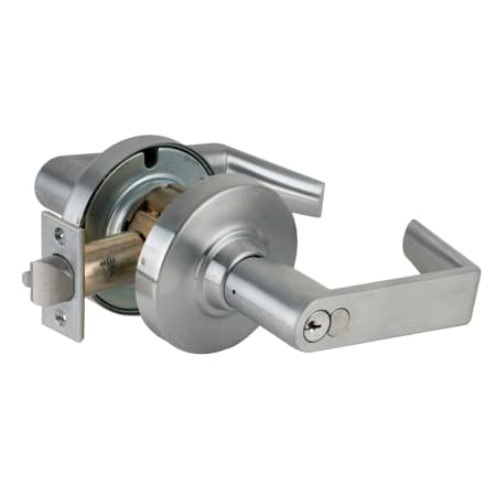 A large image of the Schlage ND50RD-RHO Satin Chrome