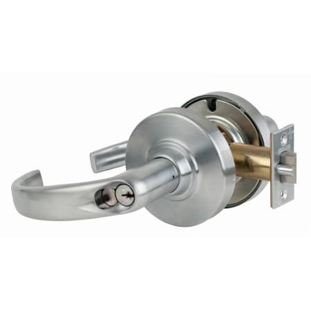 A large image of the Schlage ND70RD-SPA Satin Chrome