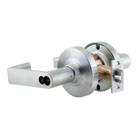 A large image of the Schlage ND80RD-RHO Satin Chrome