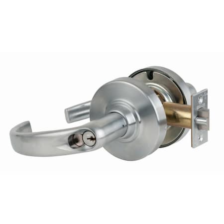 A large image of the Schlage ND80RD-SPA Satin Chrome