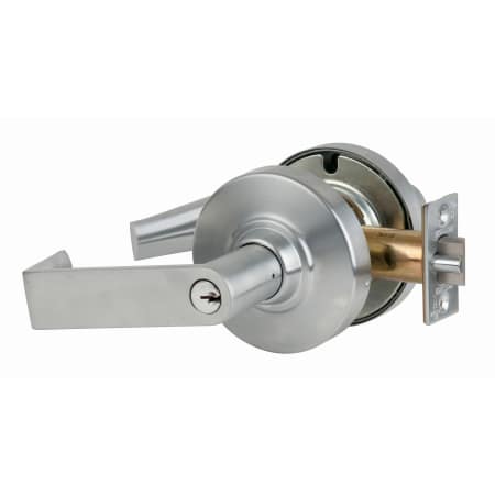 A large image of the Schlage ND96PD-RHO Satin Chrome