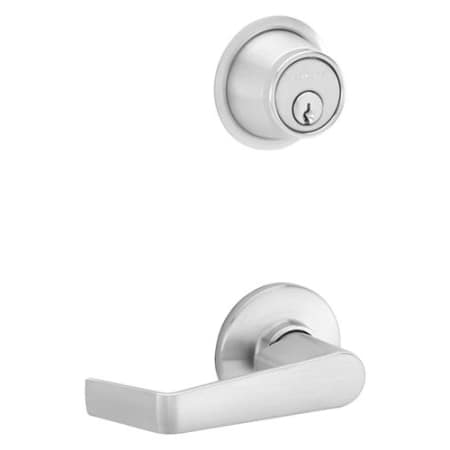 A large image of the Schlage S210PD-SAT Satin Chrome