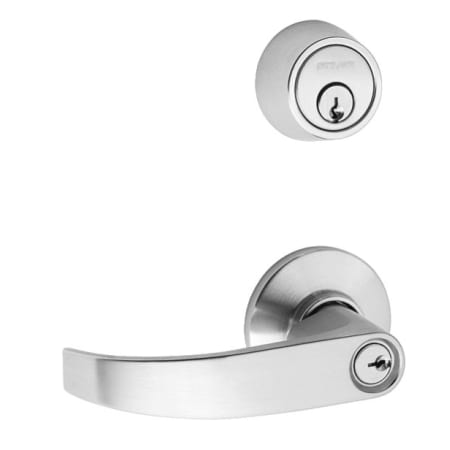 A large image of the Schlage S210RD-NEP Satin Chrome