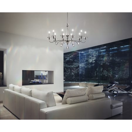 A large image of the Schonbek 9679-CL Schonbek-9679-CL-Jasmine Living Room Application Image