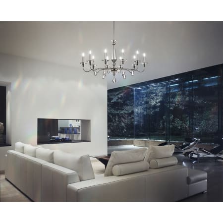 A large image of the Schonbek 9685-CL Schonbek-9685-CL-Jasmine Living Room Application Image