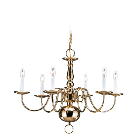 A large image of the Sea Gull Lighting 3411 Shown in Polished Brass