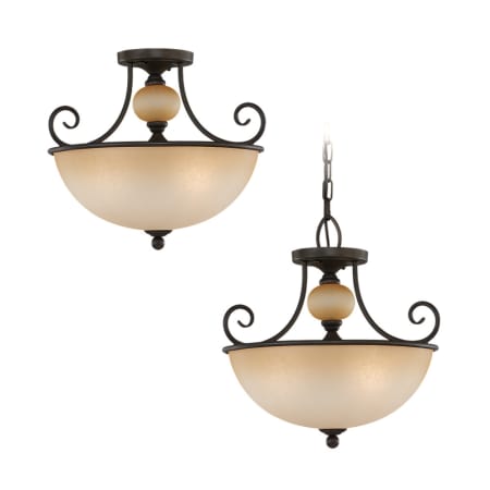 A large image of the Sea Gull Lighting 51105 Shown in Olde Iron