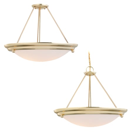A large image of the Sea Gull Lighting 66133 Shown in Polished Brass