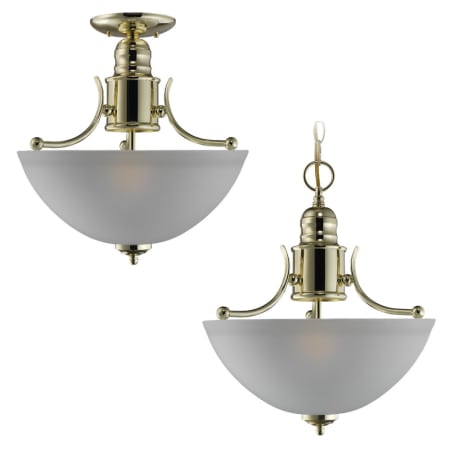 A large image of the Sea Gull Lighting 77225 Shown in Polished Brass